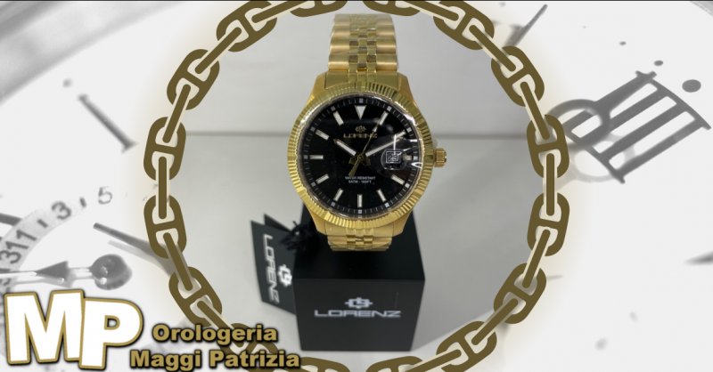 OROLOGERIA MAGGI PATRIZIA - Offerta vendita orologio Lorenz al quarzo in acciaio inox dorato